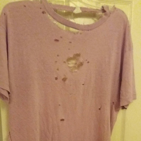 VINTAGE 80S CALVIN KLEIN SHREDDED PURPLE SHIRT XL - Picture 1 of 4